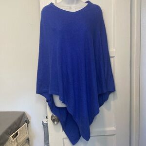 Himalaya Clothing Handmade Pashmina Poncho Blue NWT
